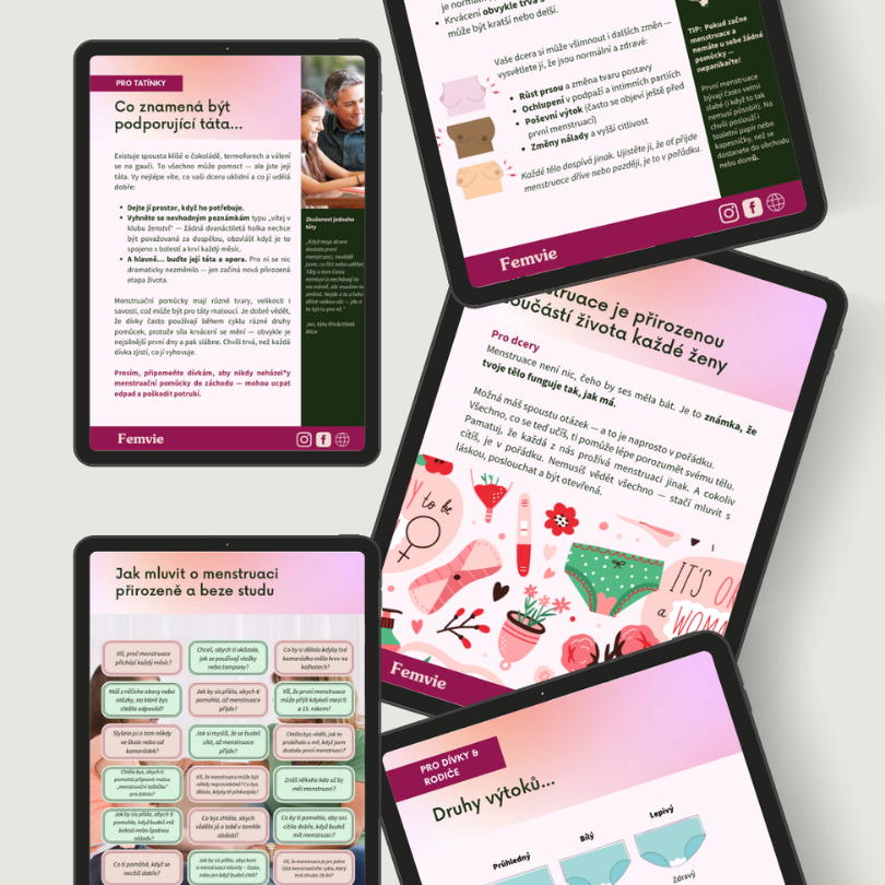 Průvodce první menstruací pro maminky a dcery (čeština)